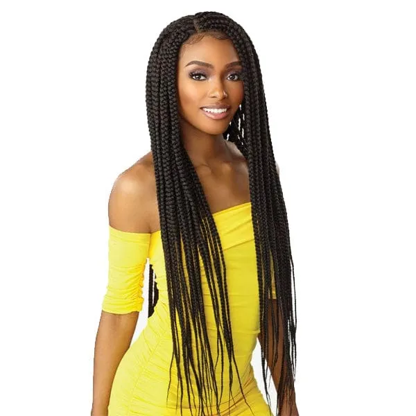 Sensationnel Cloud 9 4x4 Braid Lace Front Wig - BRAIDED BOX BRAID X-LARGE 36″ - Unbeatable