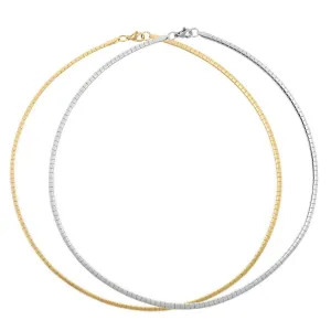 Set of 2 Chain Chokers Necklaces Set
