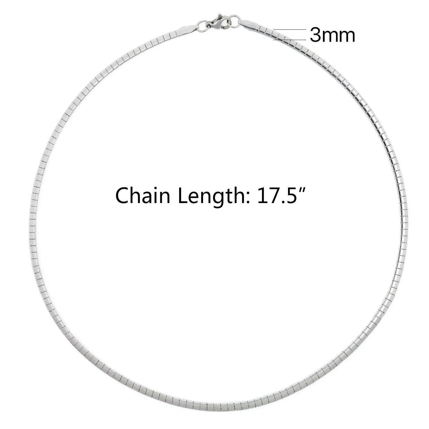 Set of 2 Chain Chokers Necklaces Set