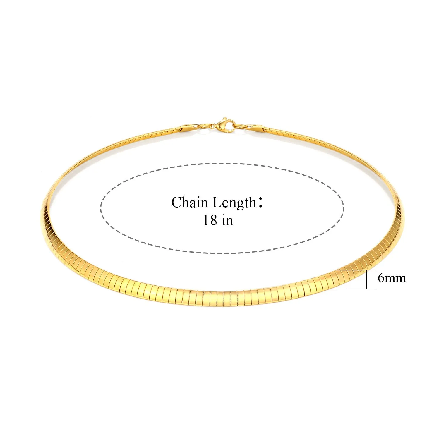 Set of 2 Chain Chokers Necklaces Set