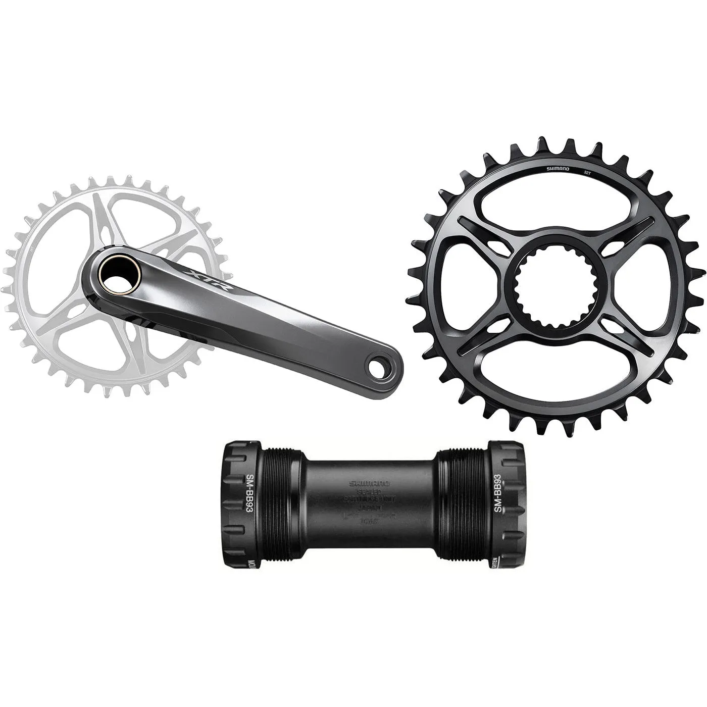 Shimano FC-M9100 Boost XTR Crankset With 34T Chainring And Bottom Bracket OEM