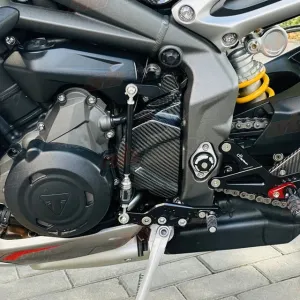 Side Sprocket Chain Case Cover Fairing Cowling For Triumph Street Triple 765 2020 Full Carbon Fiber 100%