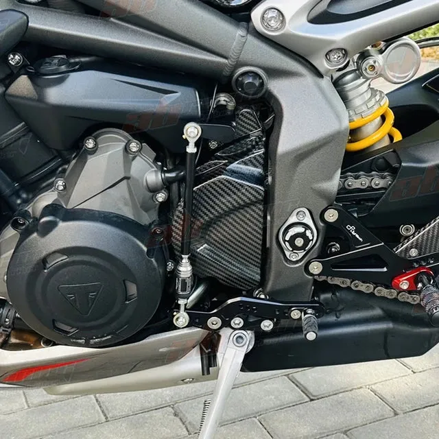 Side Sprocket Chain Case Cover Fairing Cowling For Triumph Street Triple 765 2020 Full Carbon Fiber 100%