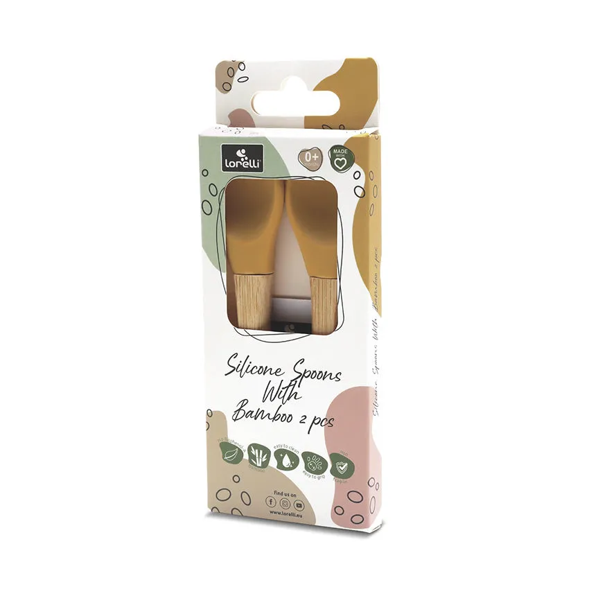 Silicone Spoons whit Bamboo - 2pcs