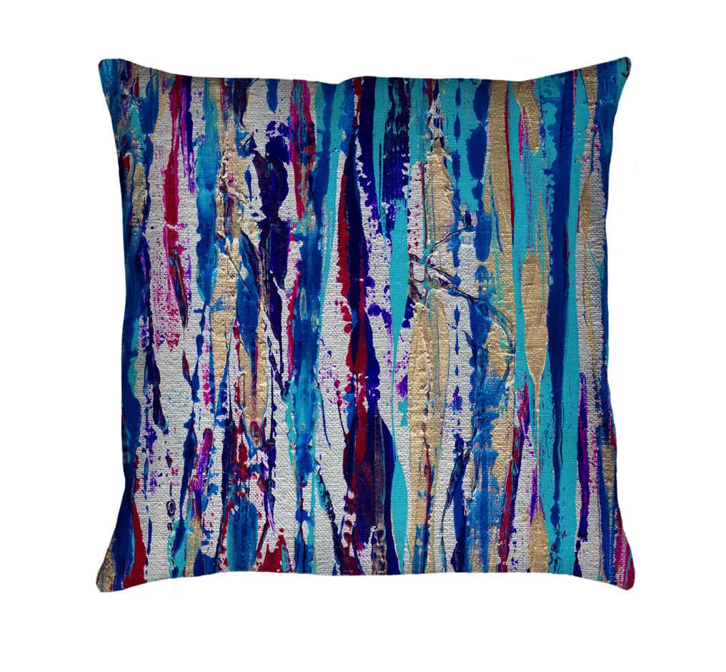 Silver Streak Throw Pillow