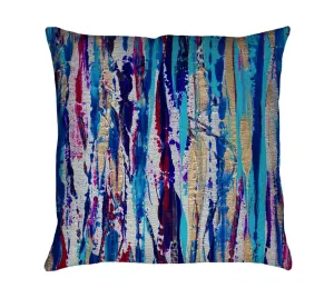 Silver Streak Throw Pillow