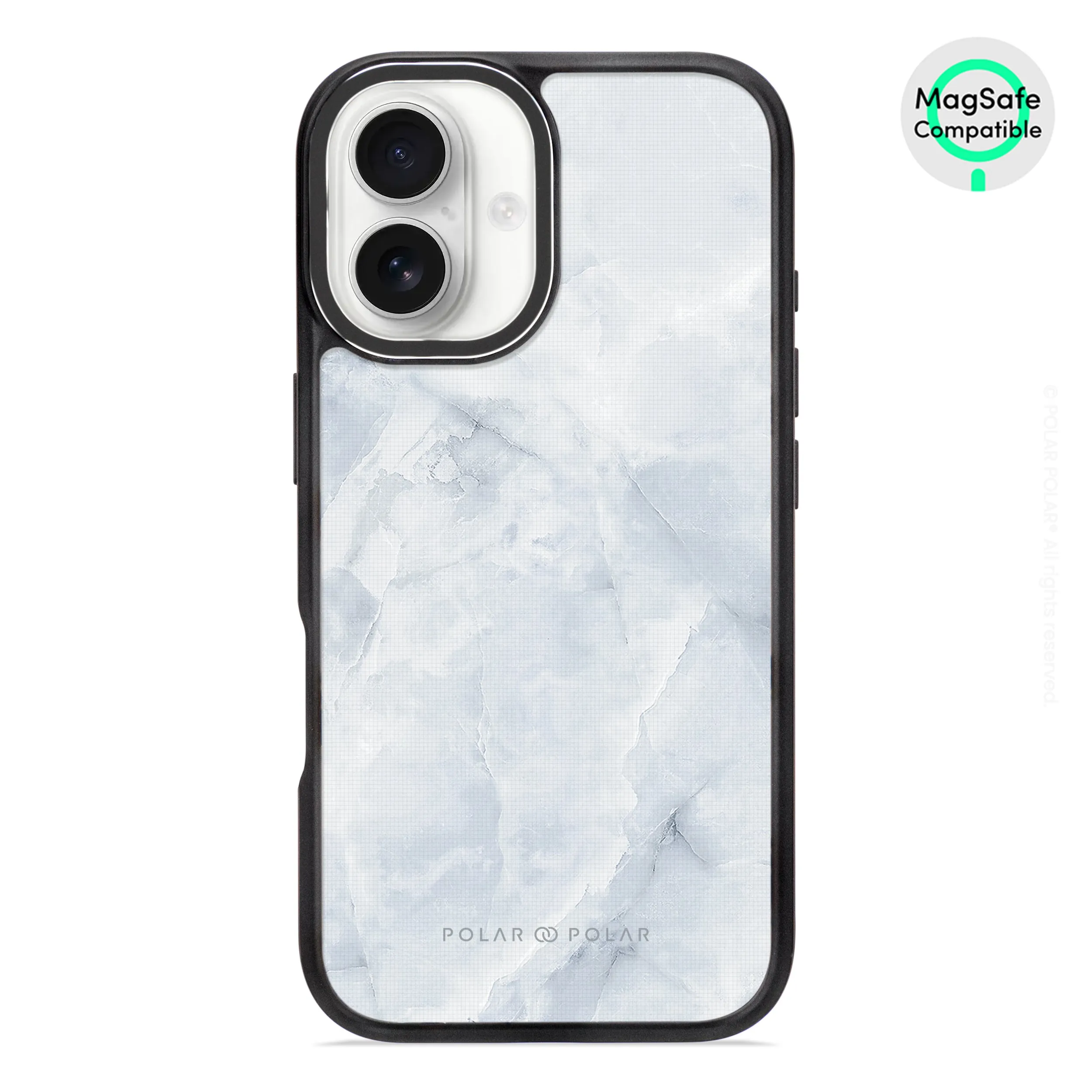 Snow Mountain - iPhone 16 Frosted Black Bumper MagSafe Case
