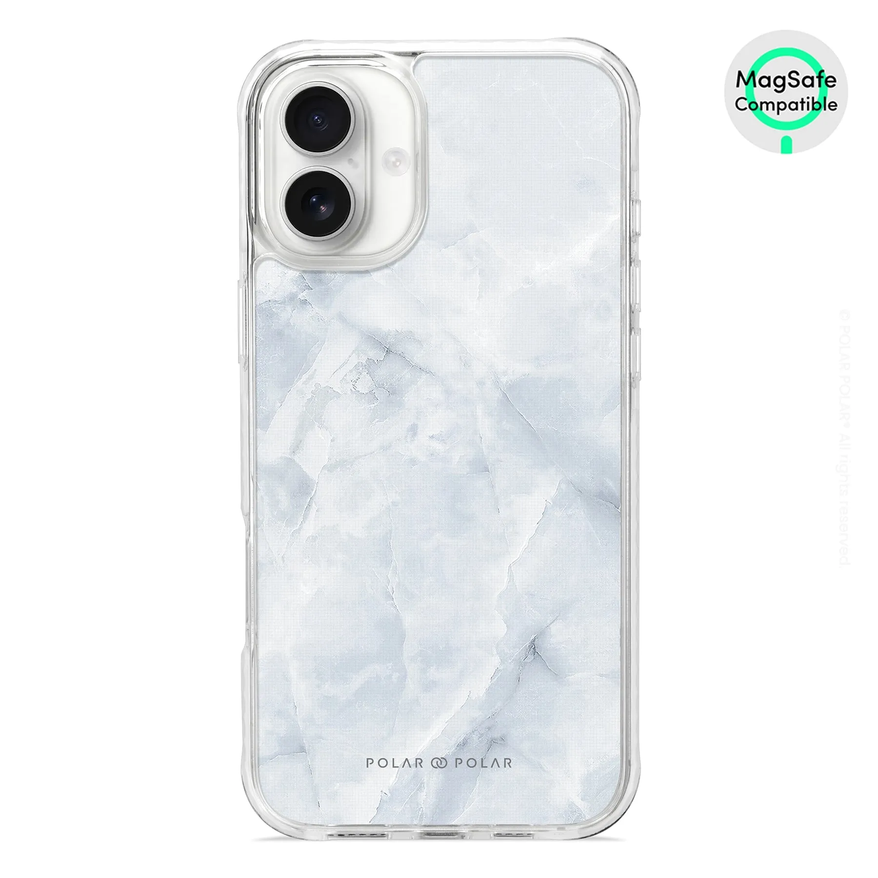 Snow Mountain - iPhone 16 Plus Clear Bumper MagSafe Case