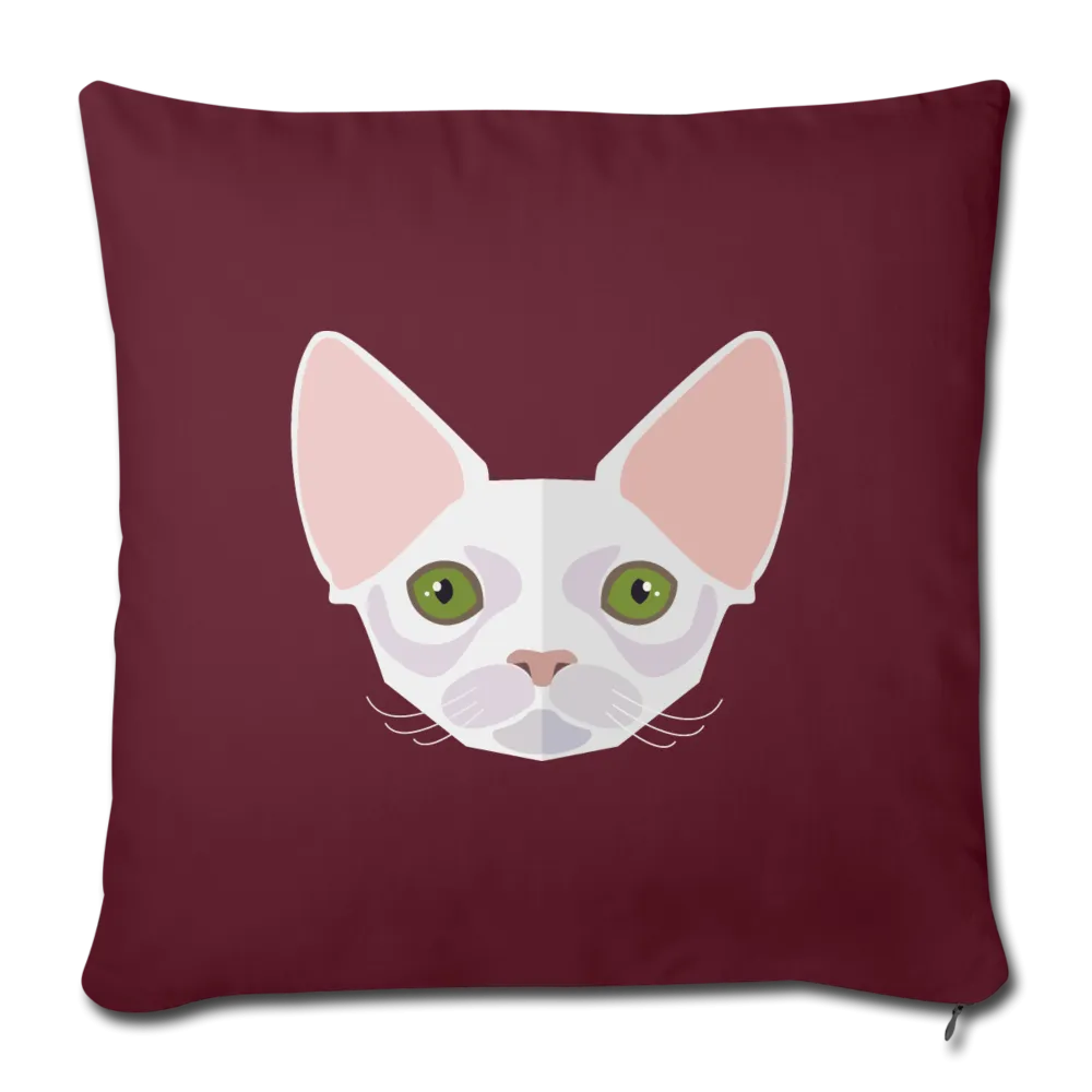 Sphynx Cat Throw Pillow Cover 17.5” x 17.5”