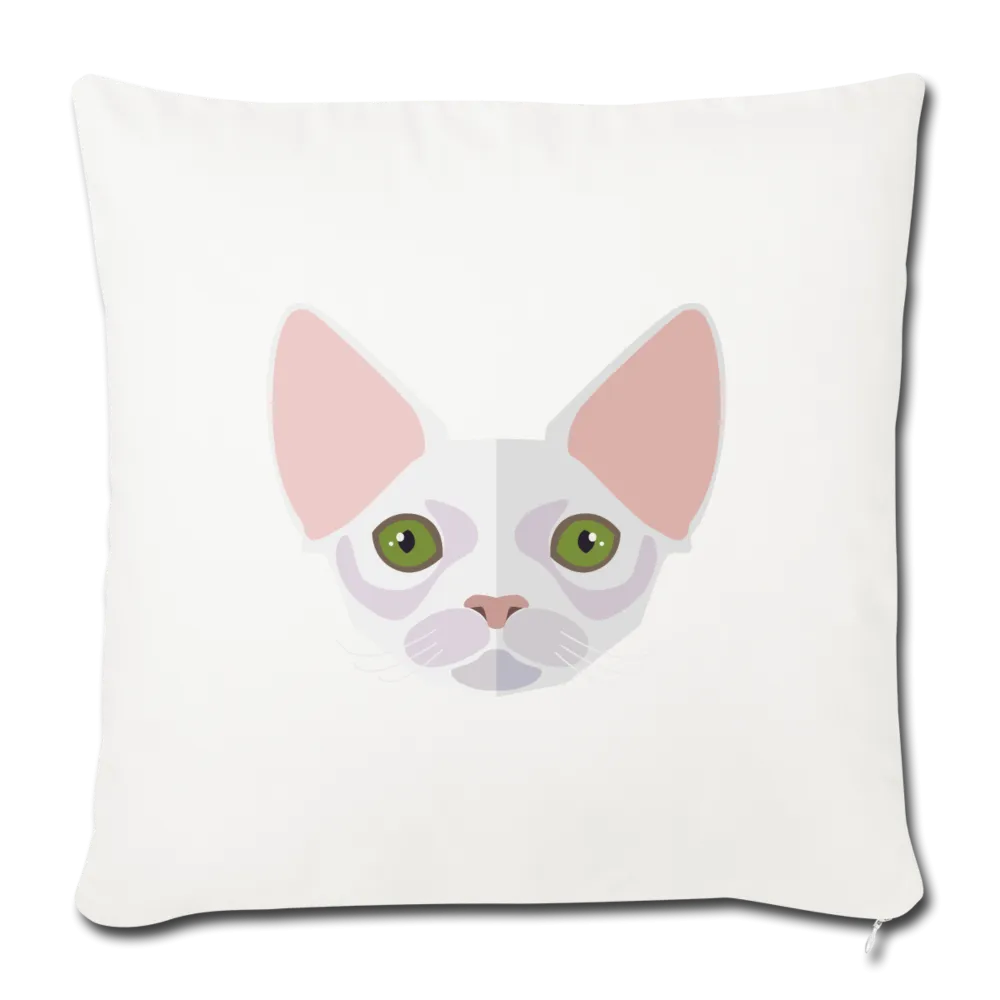 Sphynx Cat Throw Pillow Cover 17.5” x 17.5”