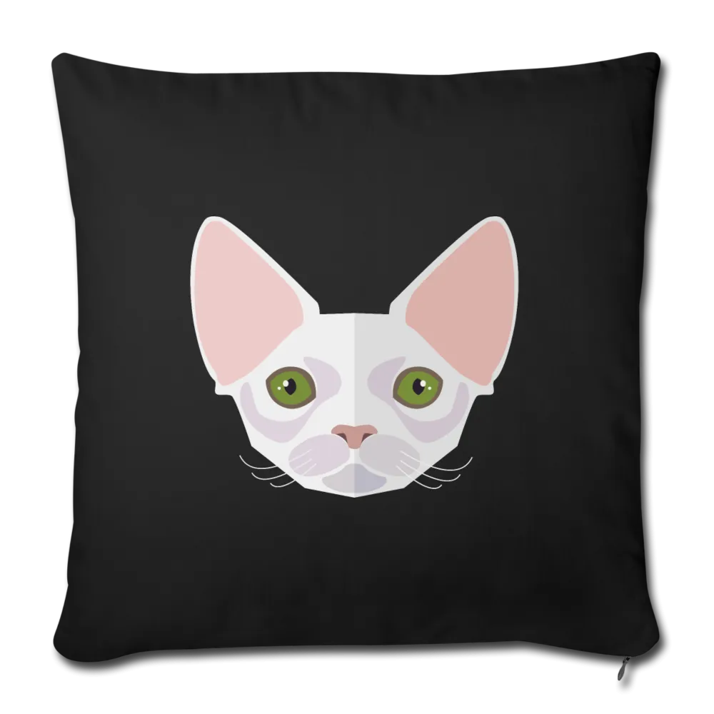 Sphynx Cat Throw Pillow Cover 17.5” x 17.5”