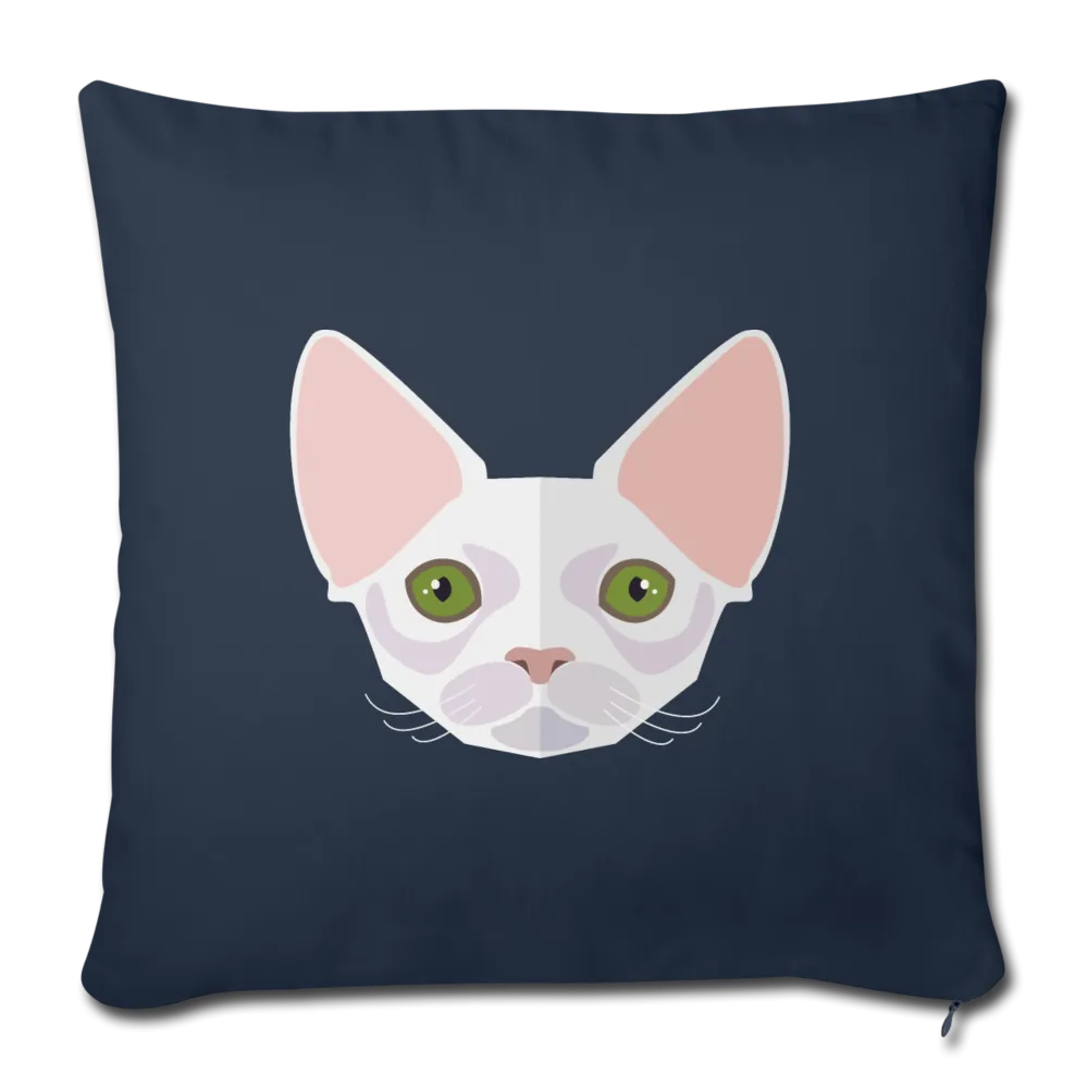 Sphynx Cat Throw Pillow Cover 17.5” x 17.5”