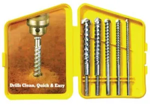 Stanley® Products 611 Series Carbide-Tipped Rotary Hammer Masonry Drill Bit Sets, Drill Bit/s; Plastic Case, 61170