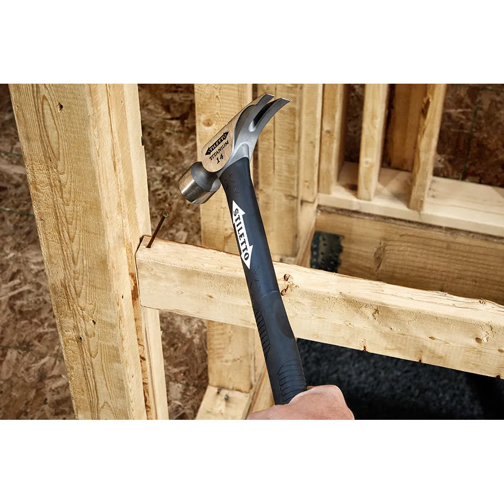 STILETTO TI14MC-F 14oz Milled/Curve Titanium Fiberglass Hammer