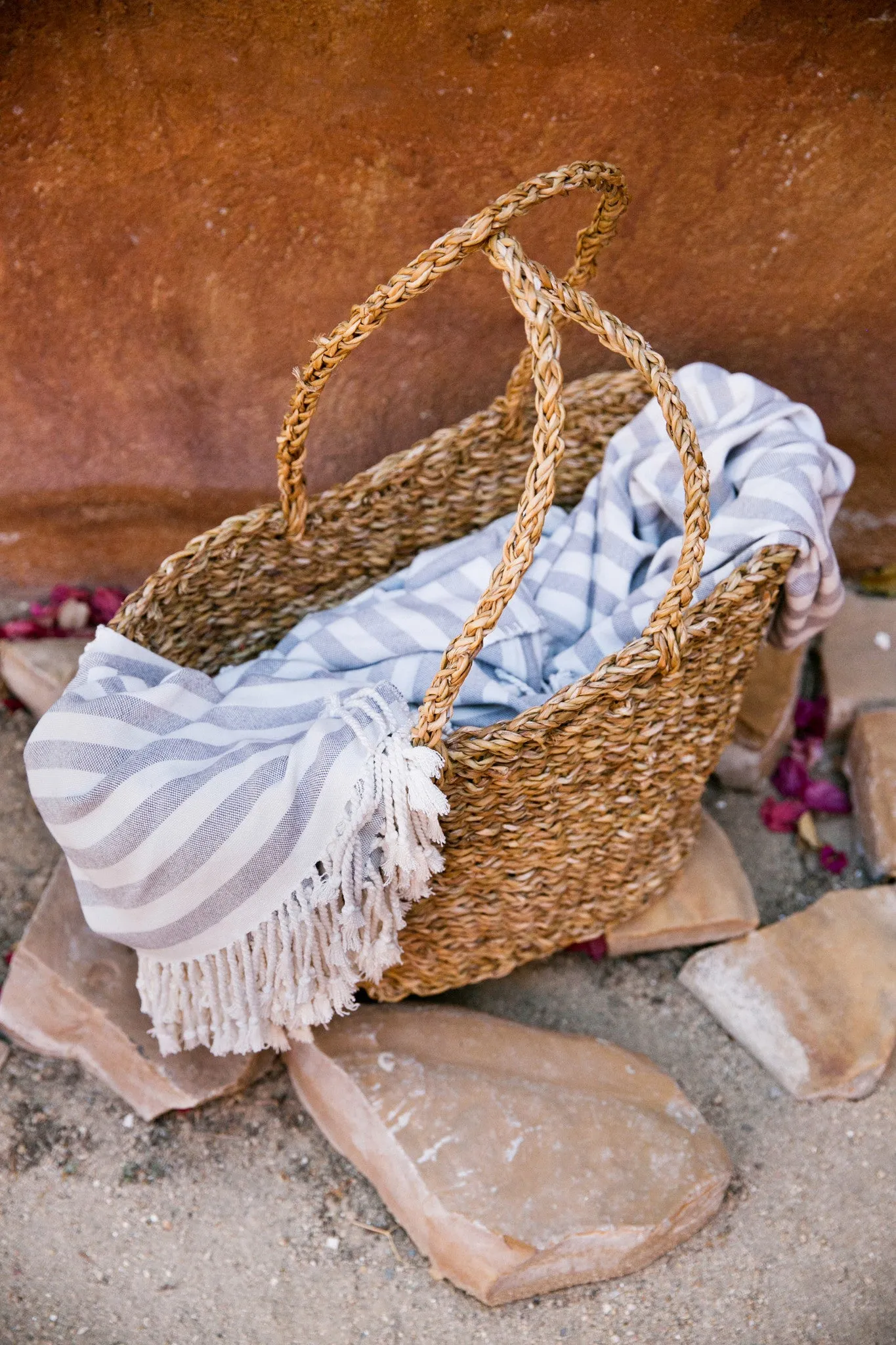 Striped Bamboo Viscose Throw