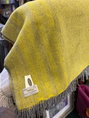 Studio Donegal Handwoven Primrose Wool Blanket/Throw