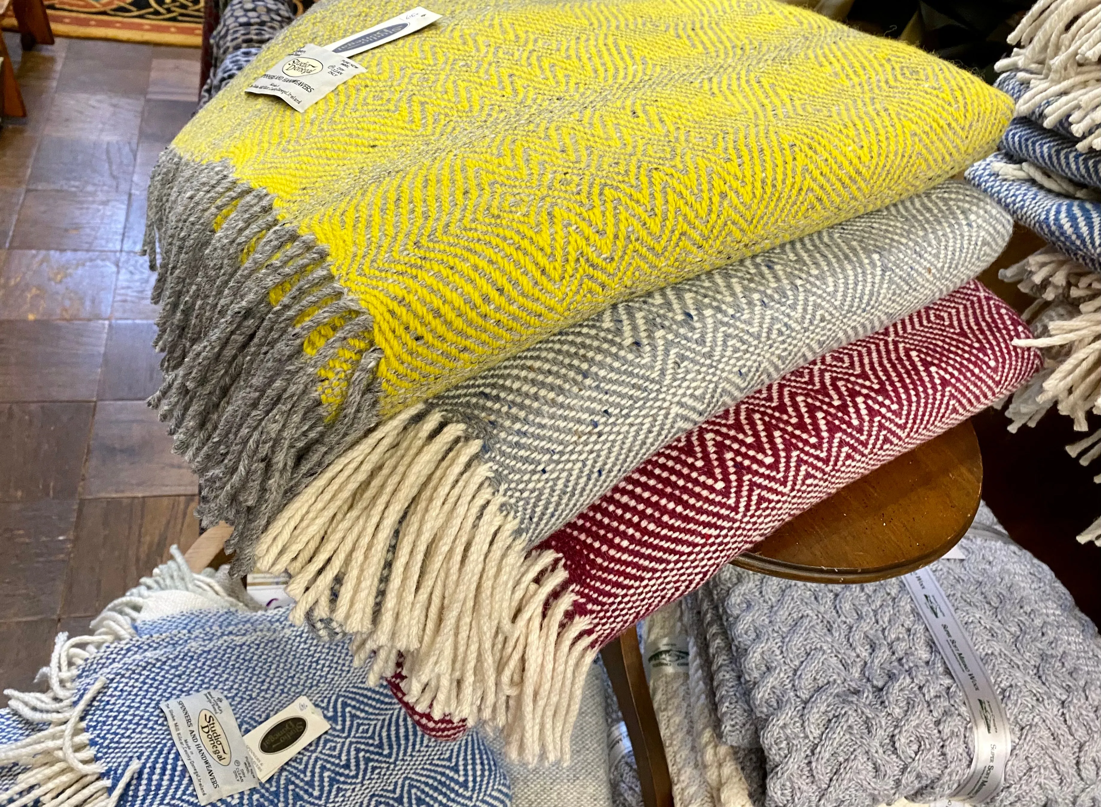 Studio Donegal Handwoven Primrose Wool Blanket/Throw