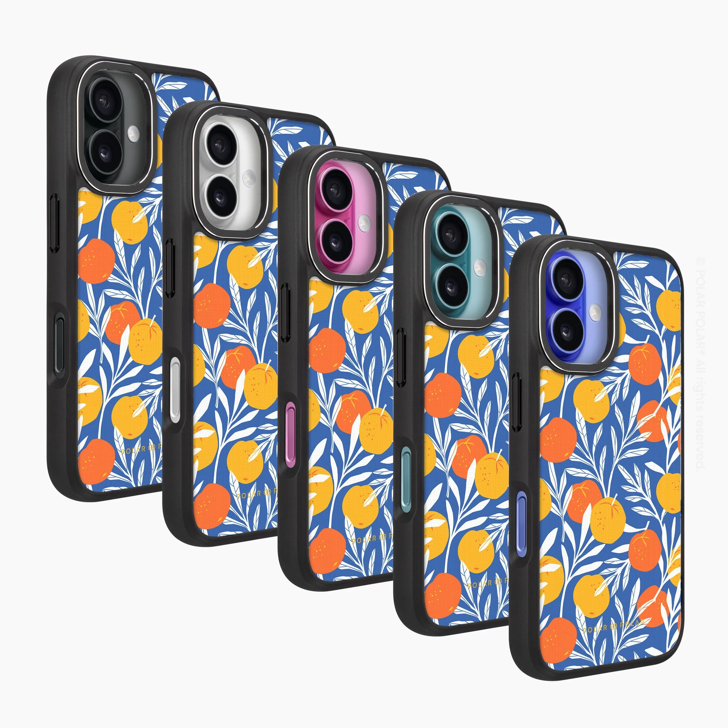 Summer Tangerine - iPhone 16 Frosted Black Bumper MagSafe Case