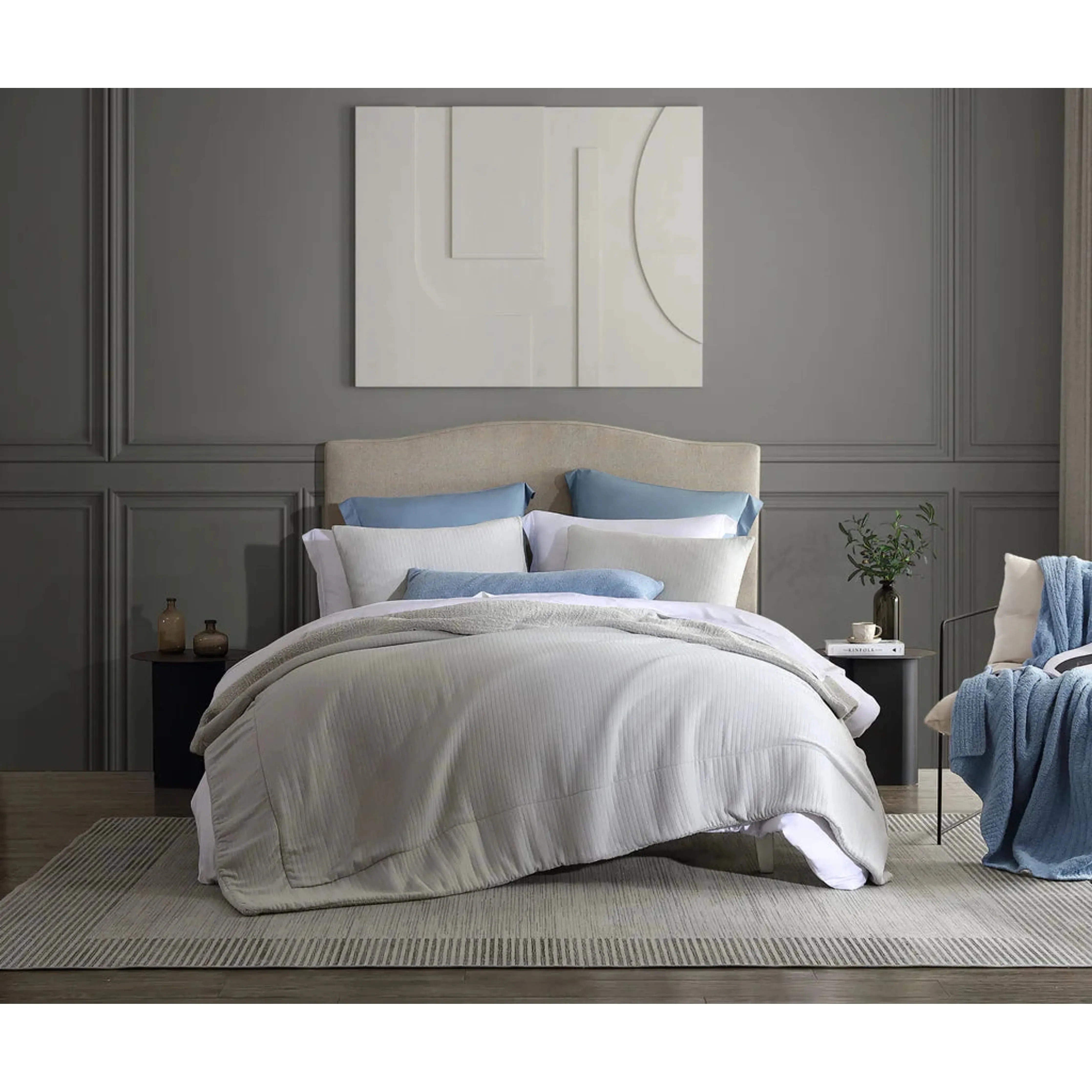 Sunday Citizen Denim Ribbed Lightweight Throw