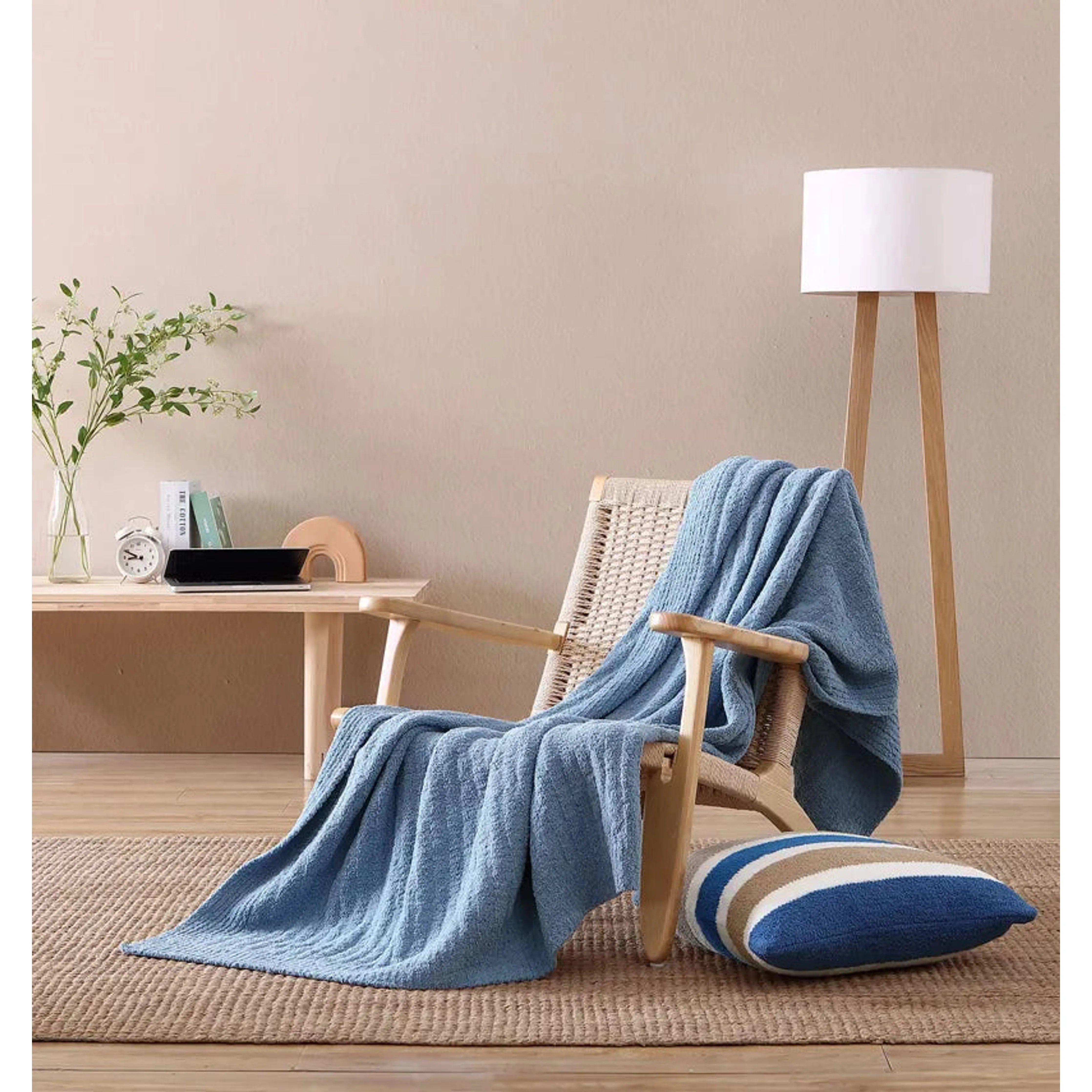 Sunday Citizen Denim Ribbed Lightweight Throw