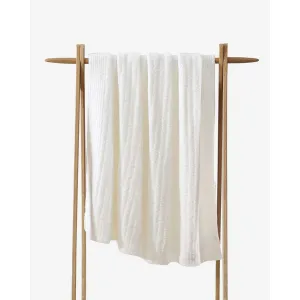 Sunday Citizen Off White Ribbed Lightweight Throw