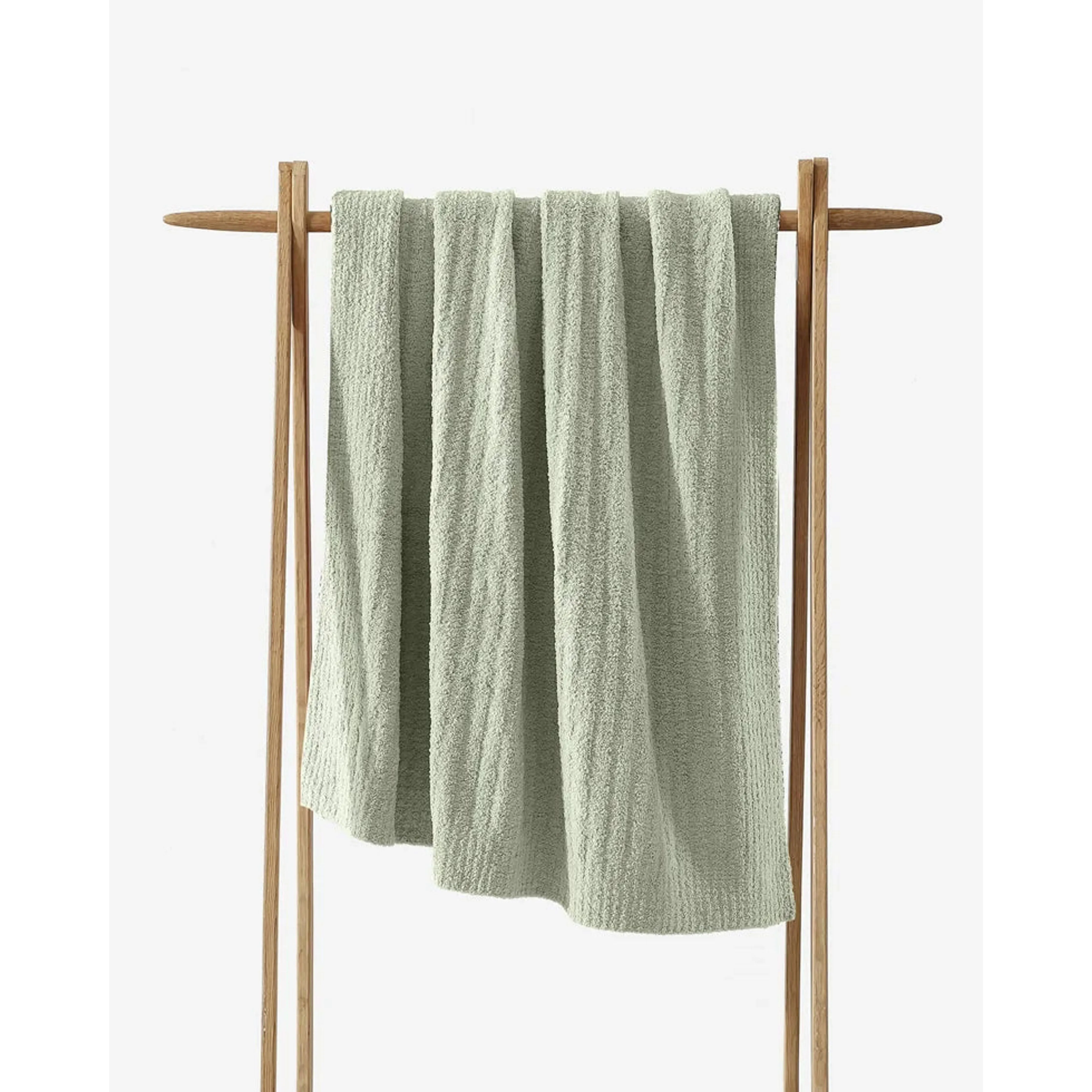 Sunday Citizen Sage Ribbed Lightweight Throw