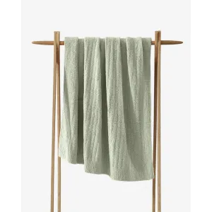Sunday Citizen Sage Ribbed Lightweight Throw