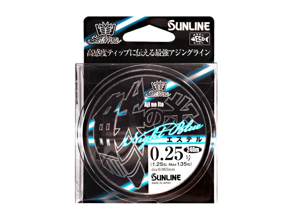 SUNLINE Aji no ITO Night Blue #0.3 1.5lb Ultra Light Fishing Line-240m