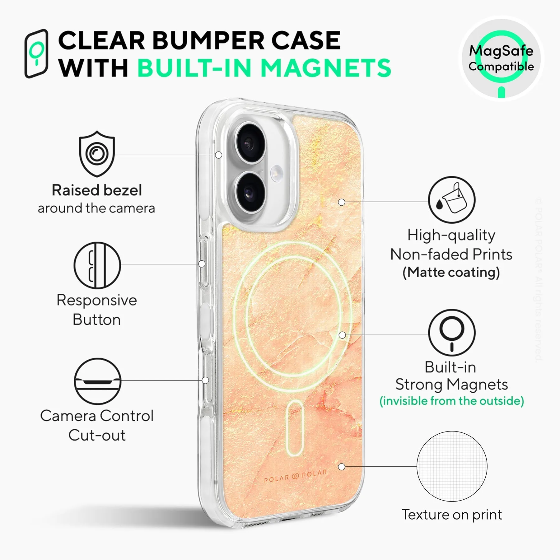 Sunset - iPhone 16 Clear Bumper MagSafe Case