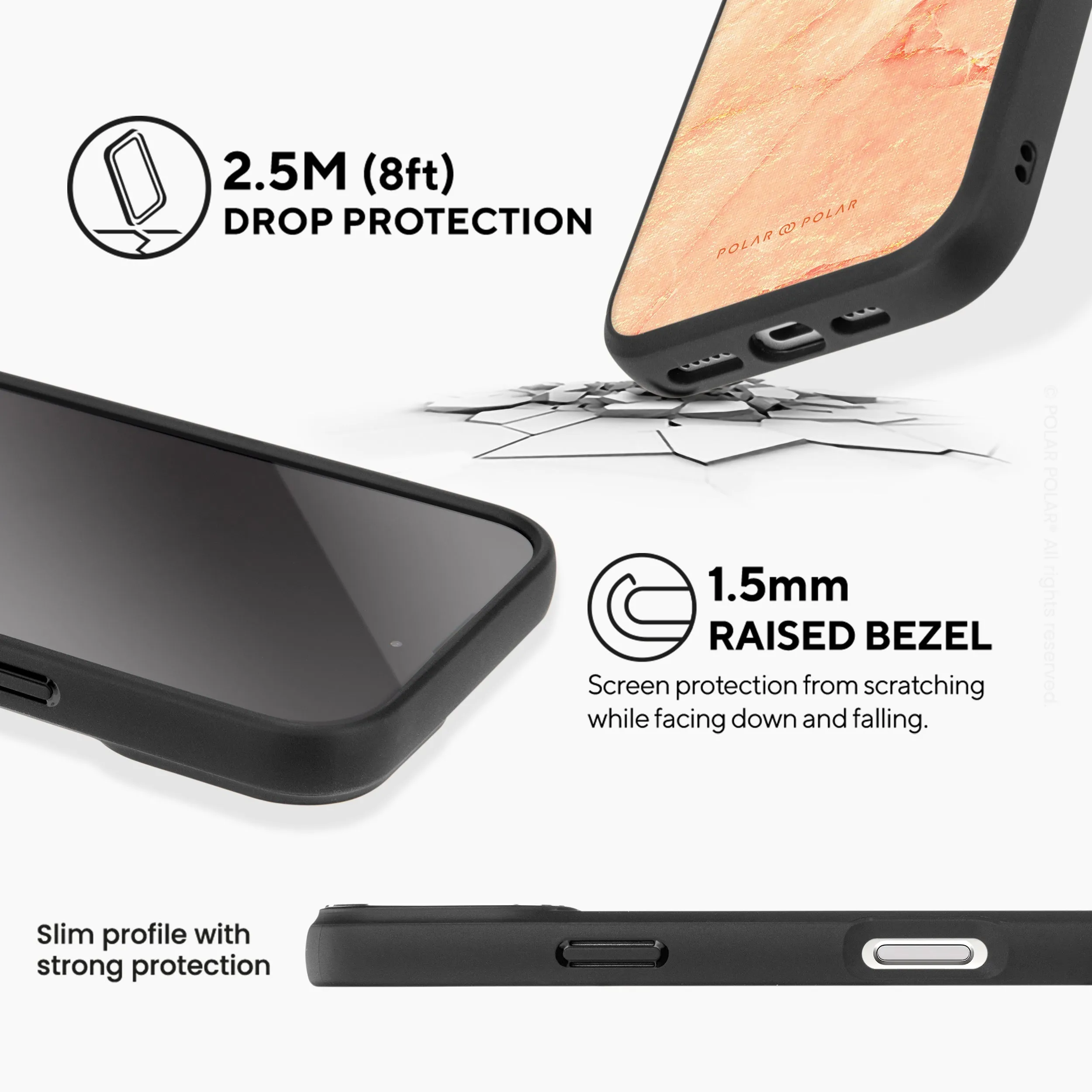 Sunset - iPhone 16 Frosted Black Bumper MagSafe Case
