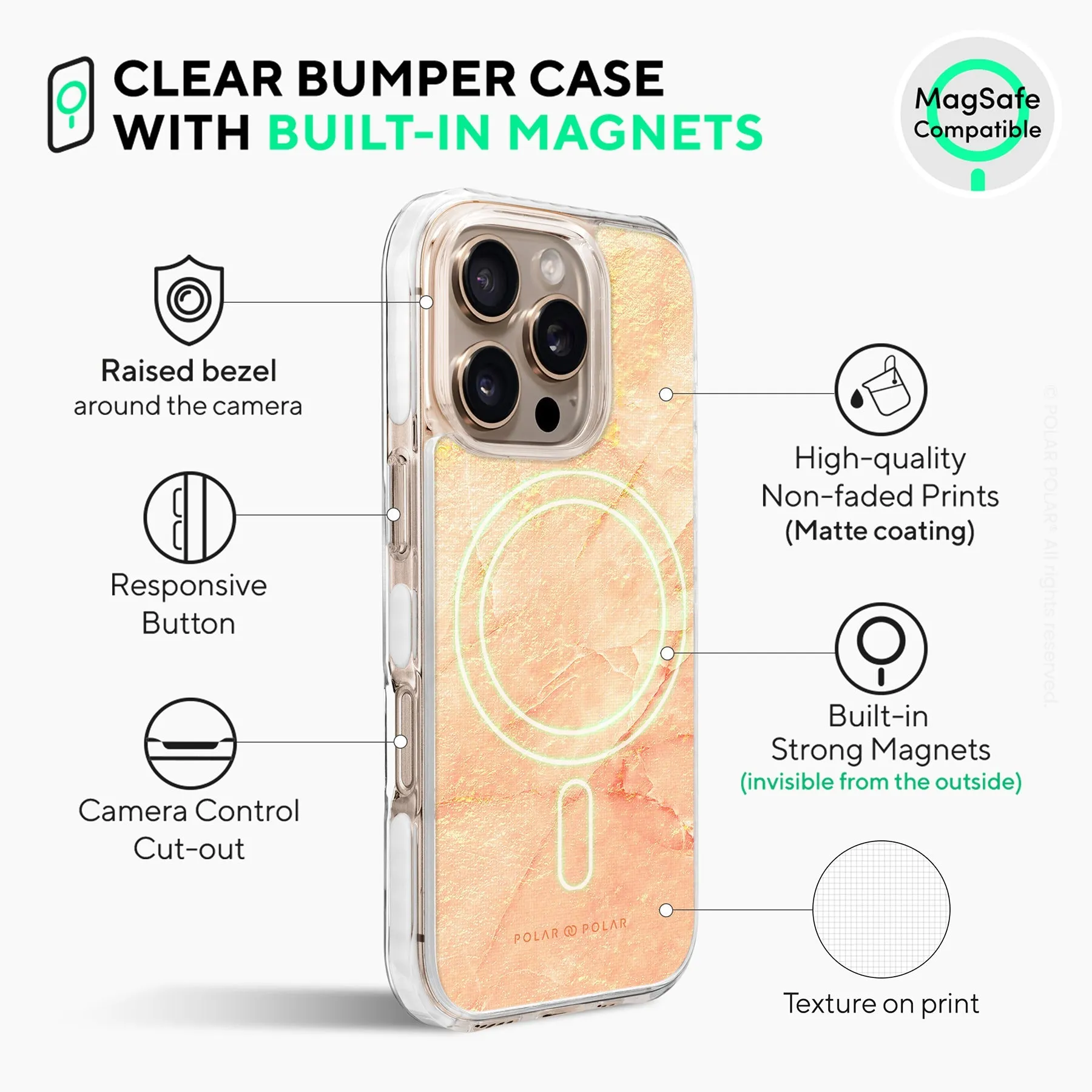 Sunset - iPhone 16 Pro Clear Bumper MagSafe Case