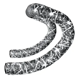 Supacaz SSK Handlebar Tape - Chaos - White - Ano Black Plugs