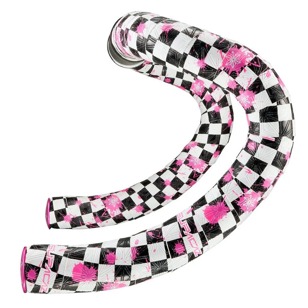 Supacaz SSK Handlebar Tape - Rad   Ano Pink Plugs