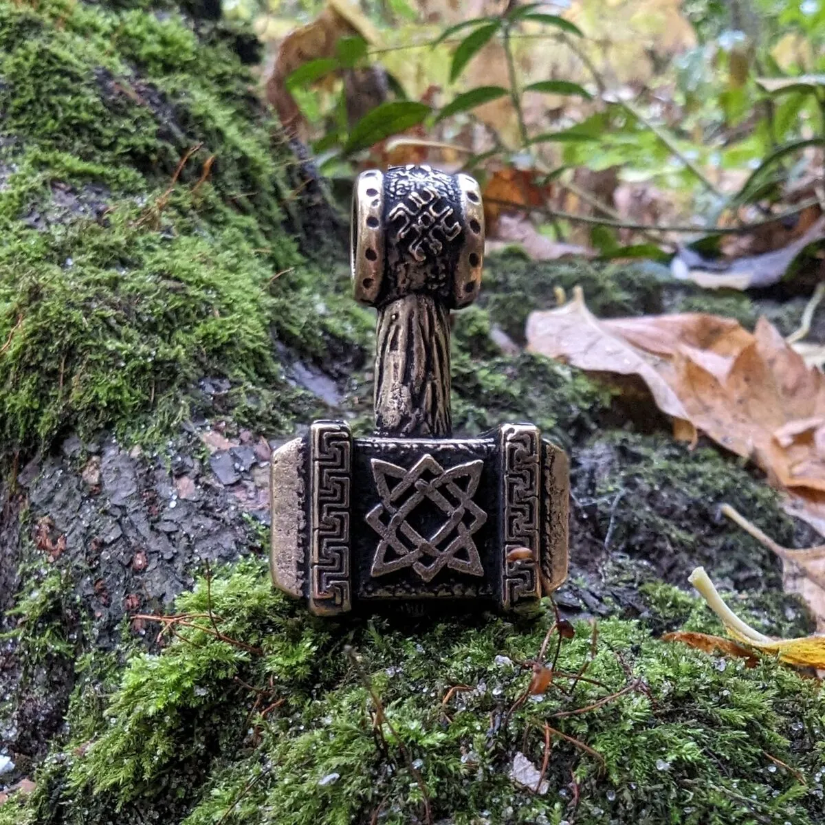 Svarog hammer pendant from bronze