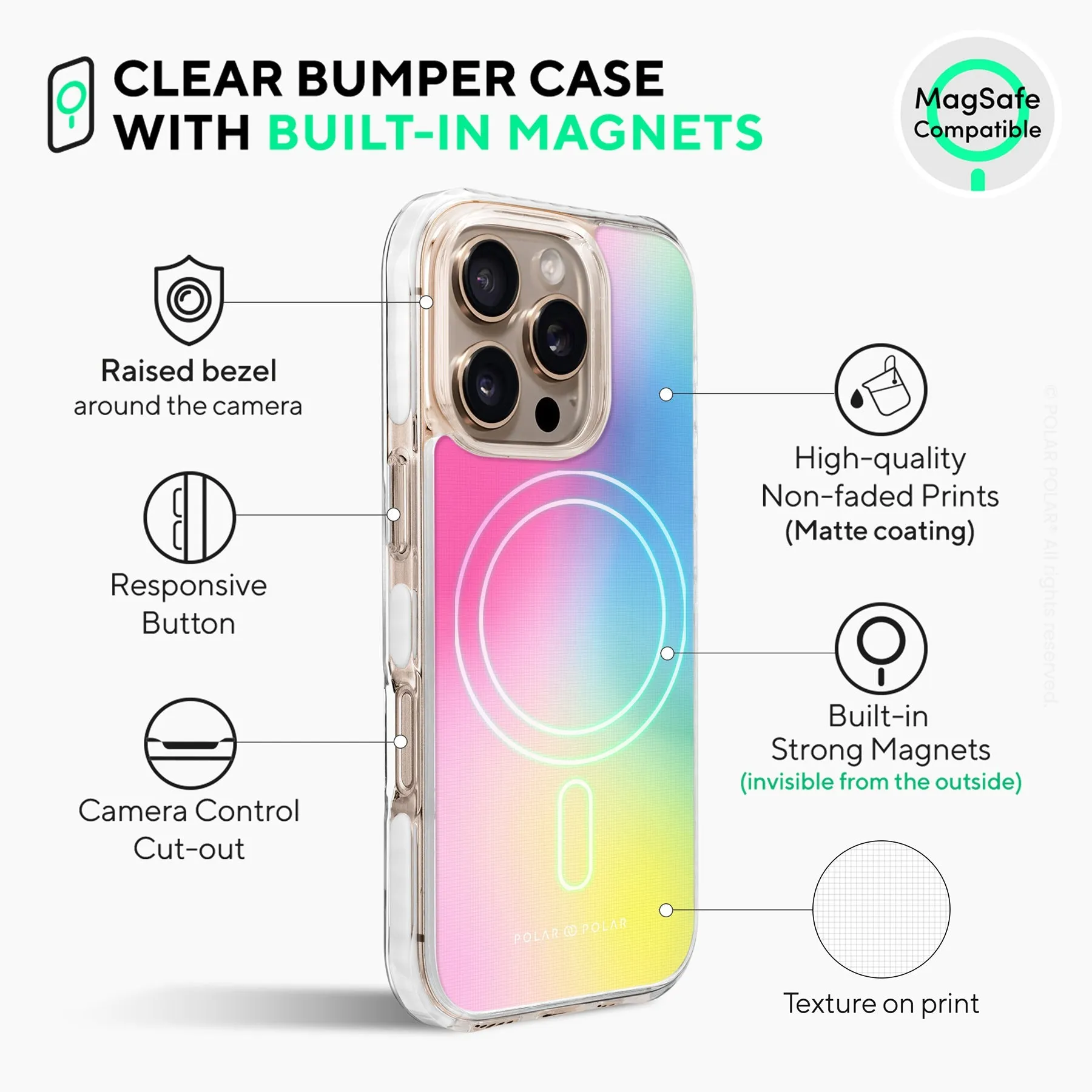 Sweet Dream Holo - iPhone 16 Pro Clear Bumper MagSafe Case