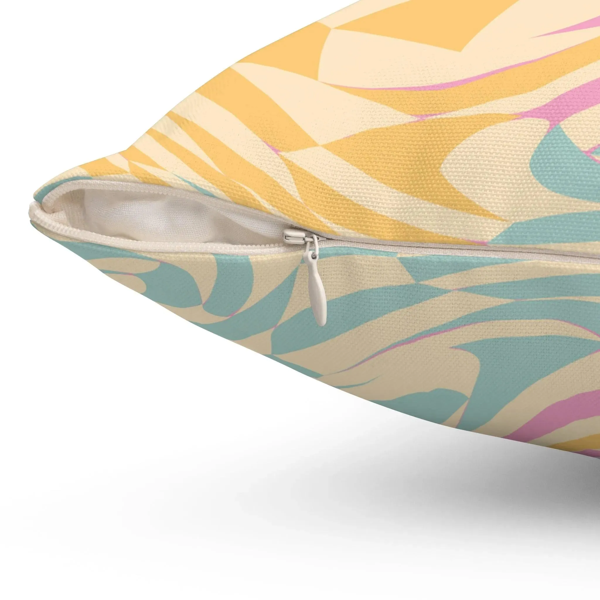 Swirly Checker Groovy Throw Pillow
