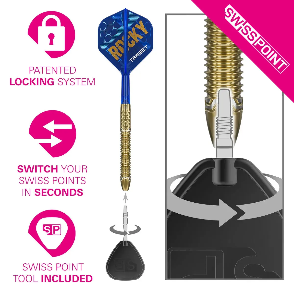 Target Darts Limited Edition 95% Tungsten SP Steel Tip 24g