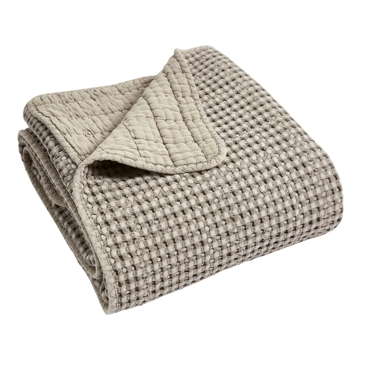Taupe Waffle Throw