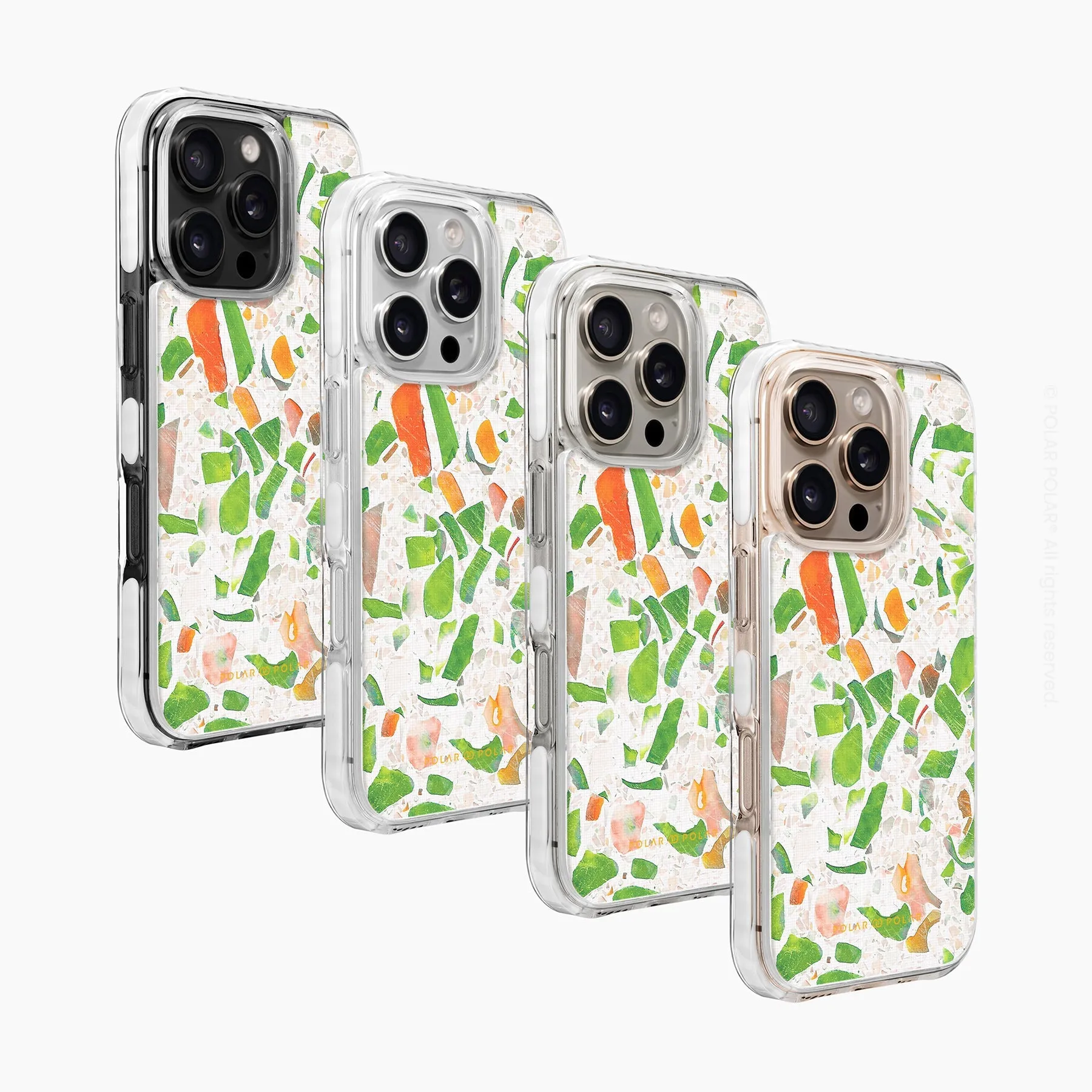 Terrazzo Green - iPhone 16 Pro Clear Bumper MagSafe Case