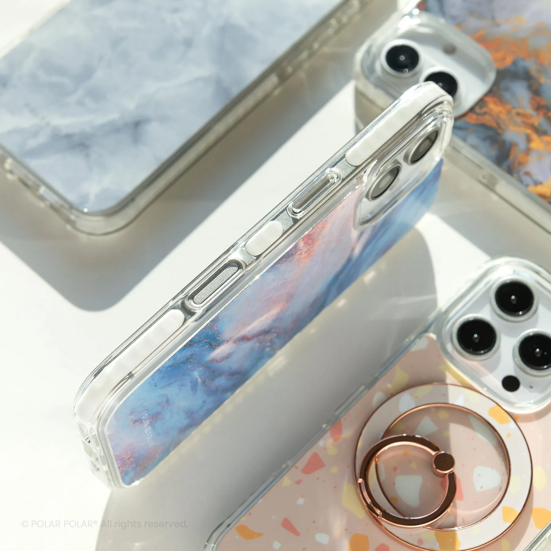 Terrazzo Green - iPhone 16 Pro Clear Bumper MagSafe Case