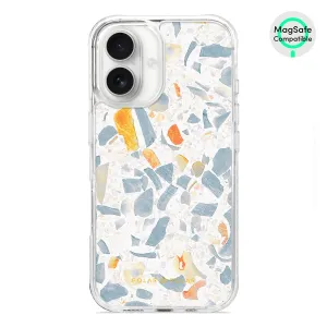 Terrazzo Grey - iPhone 16 Clear Bumper MagSafe Case