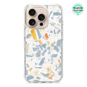 Terrazzo Grey - iPhone 16 Pro Clear Bumper MagSafe Case