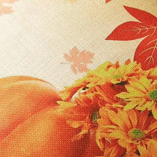 Thanksgiving Fall Pillow Covers 18x18 Inch for Fall Decor Set of 4 Autumn Harvest Pumpkin Theme Farmhouse Decorative Throw Pillow Covers for Sofa Couch Home Decoration