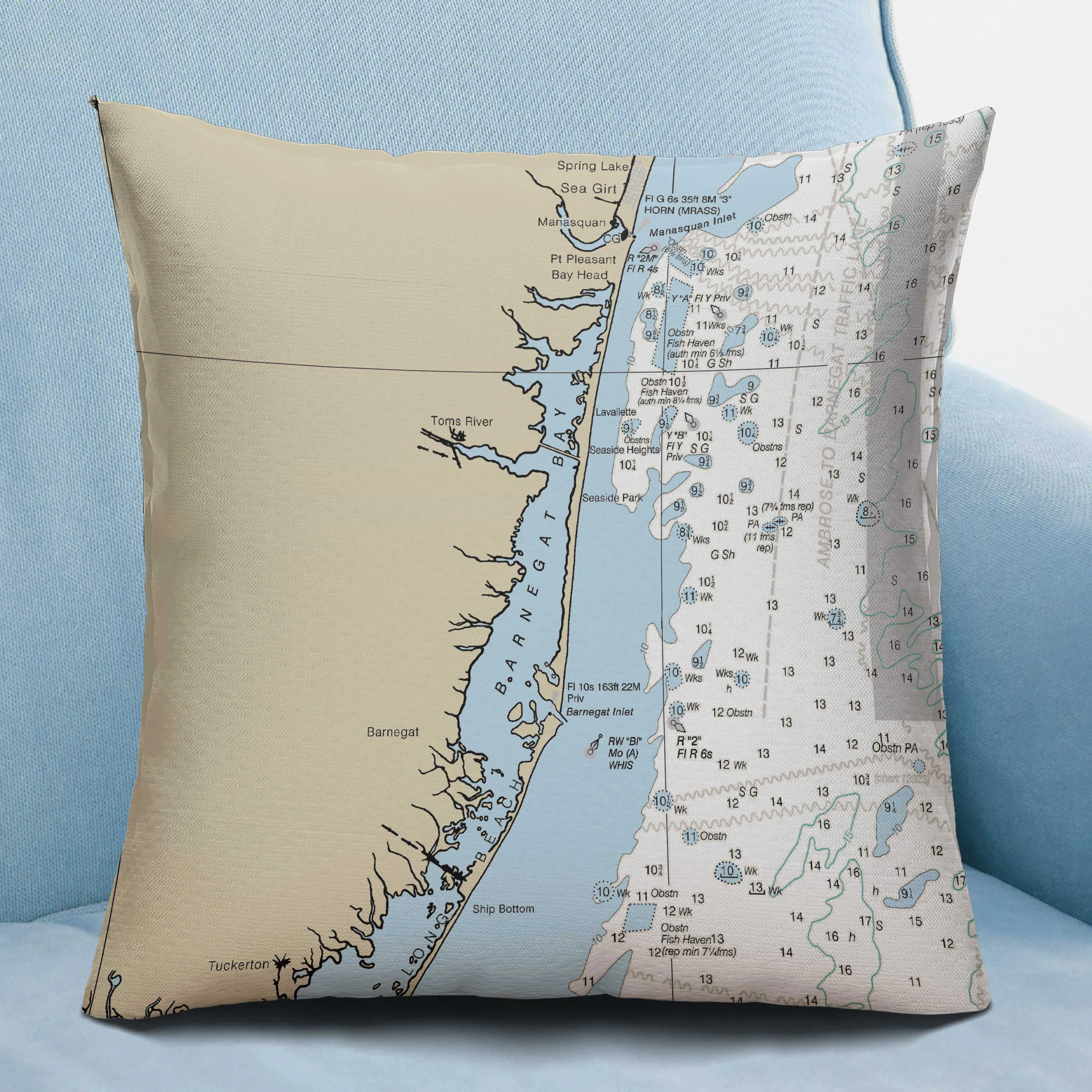 The Barnegat Bay Square Pillow Cover