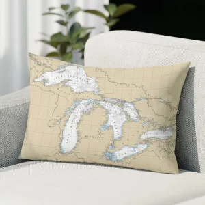 The Great Lakes Rectangle Pillow Cover