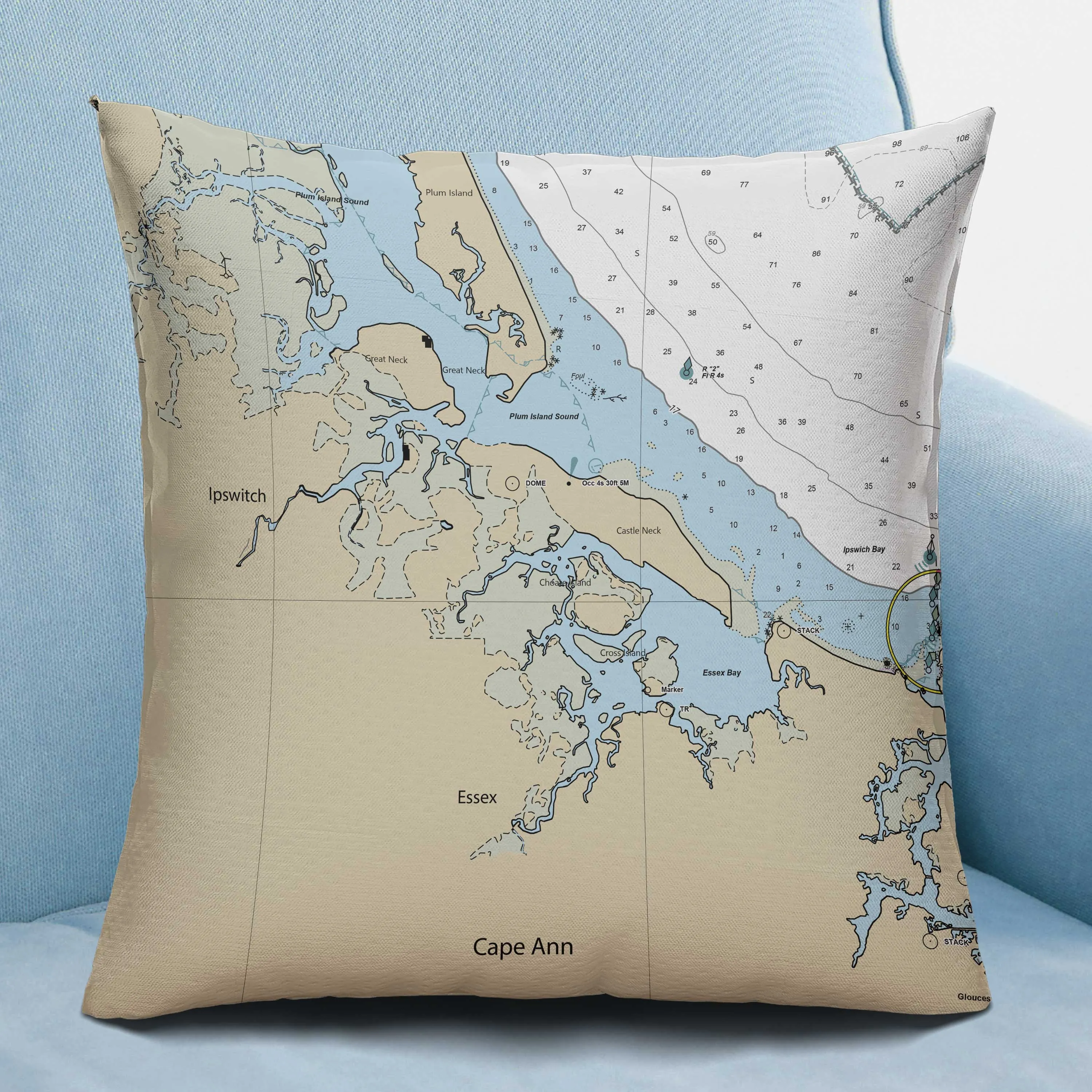 The Ipswich and Essex Square Pillow Cover