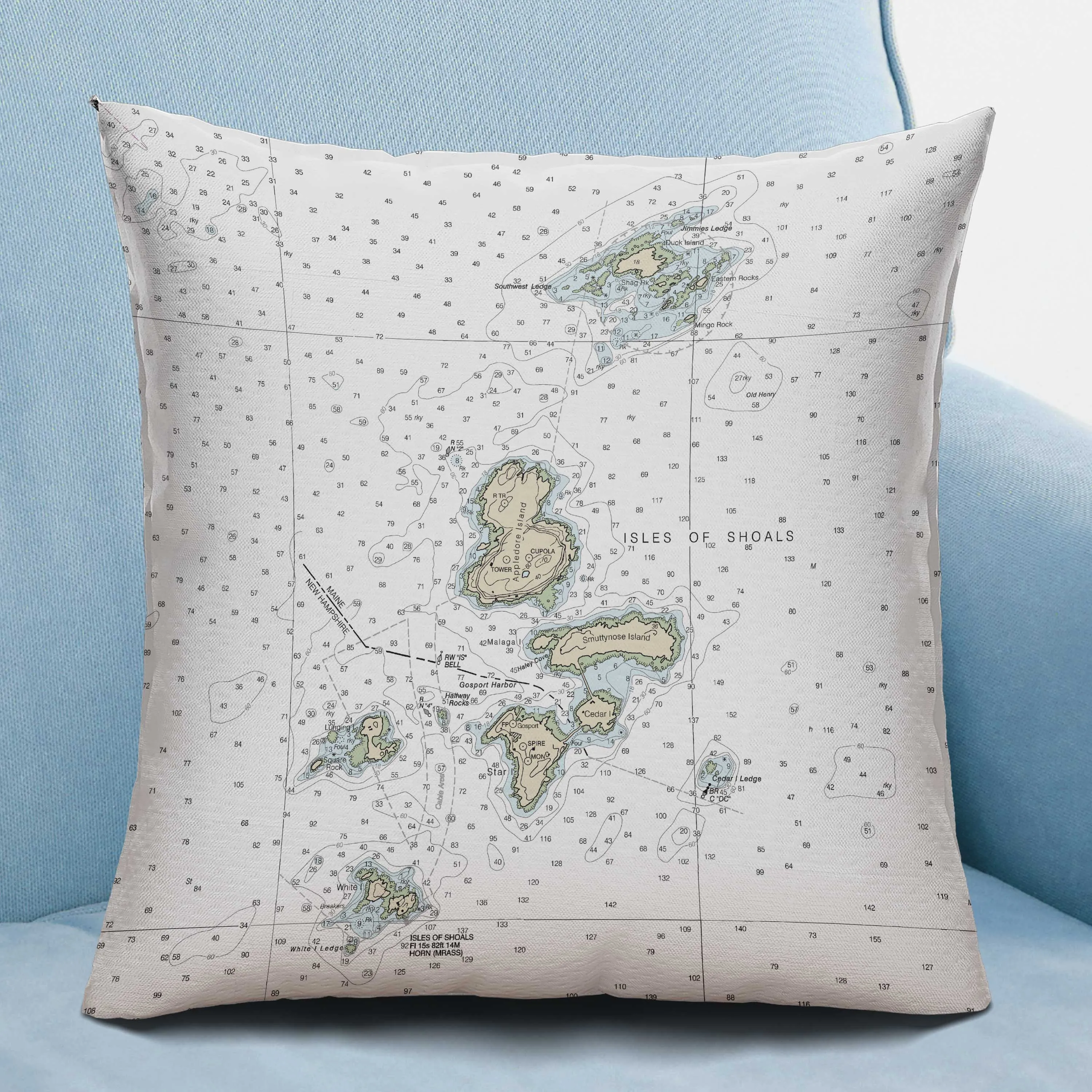 The Isles of Shoals Square Pillow Cover