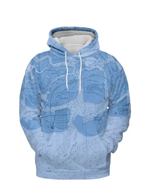 The Jones Inlet Blue Lightweight Hoodie Sweatshirt