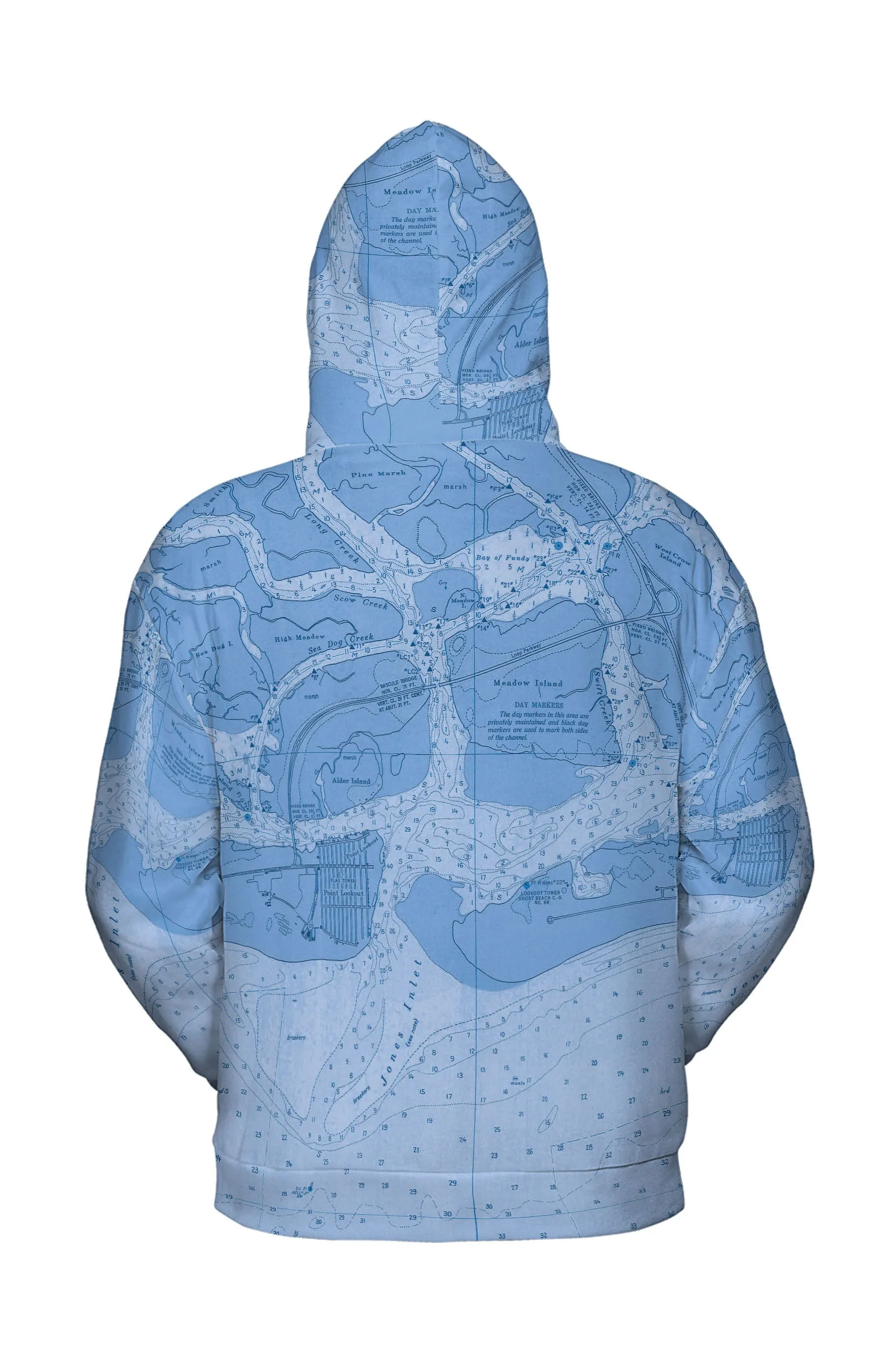 The Jones Inlet Blue Lightweight Hoodie Sweatshirt