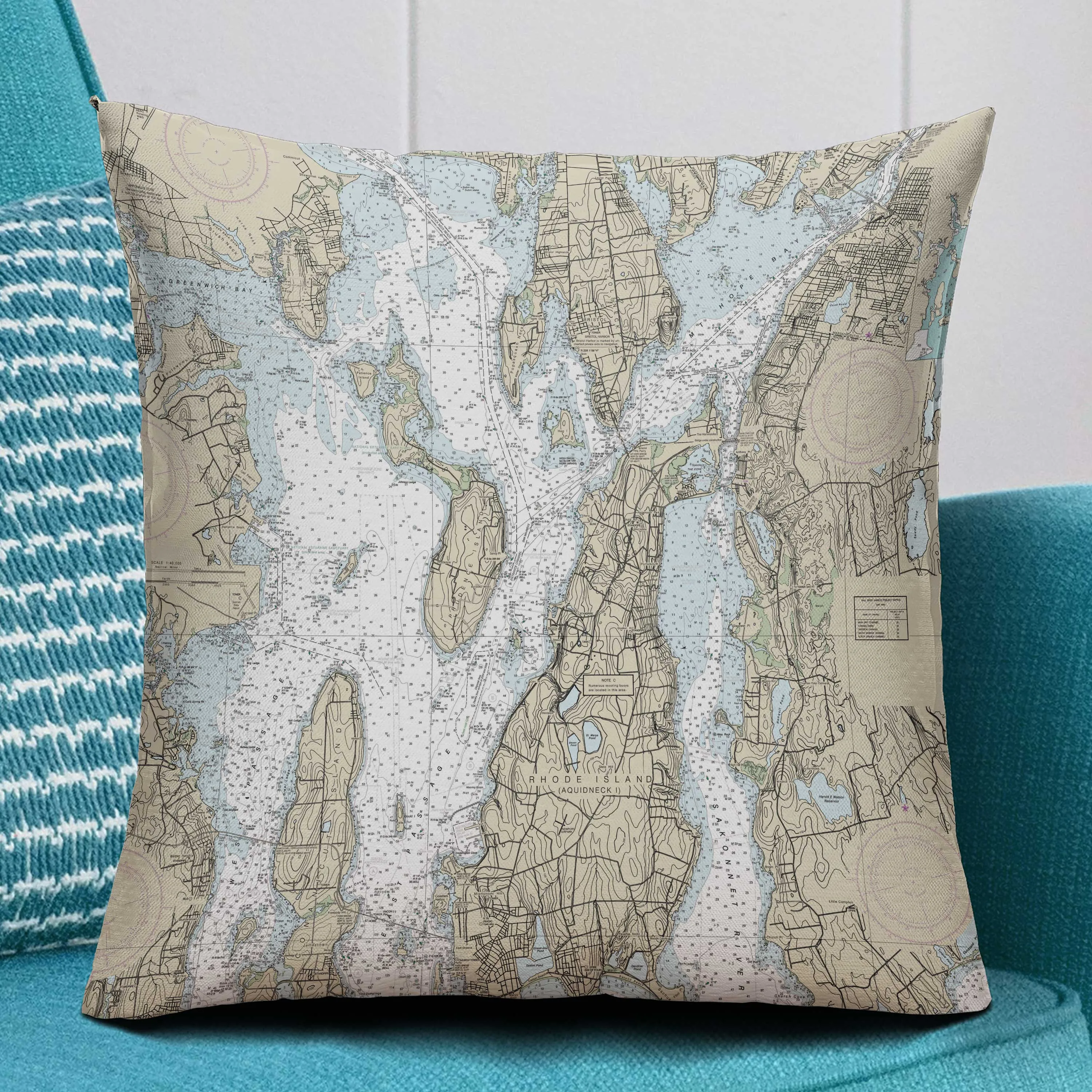 The Narragansett Bay Square Pillow Cover